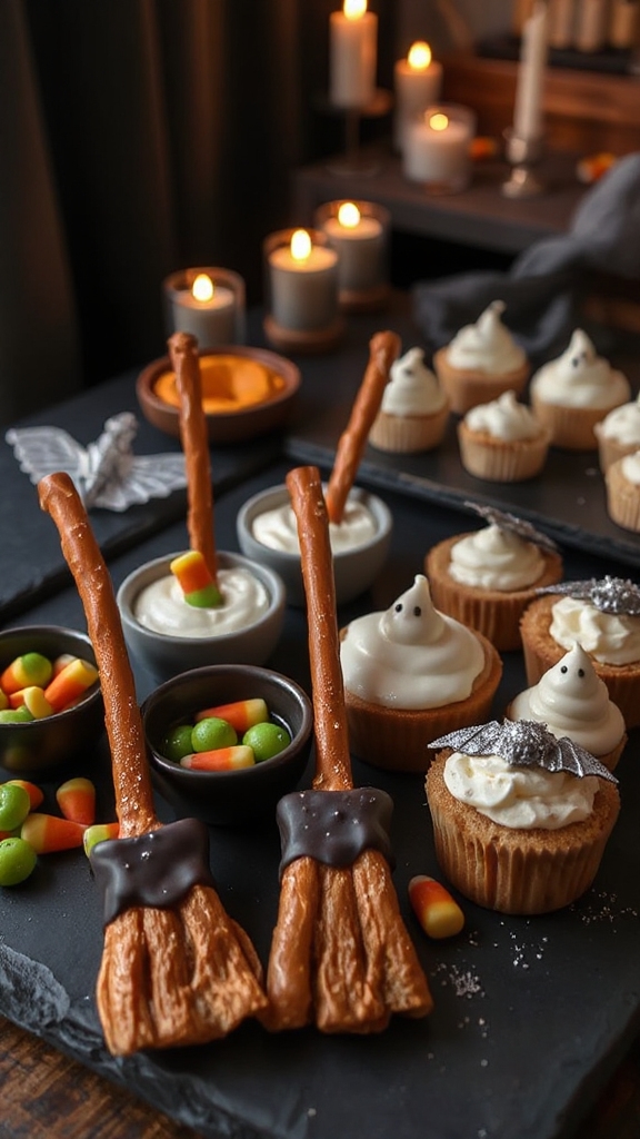 haunted pretzel broomsticks recipe