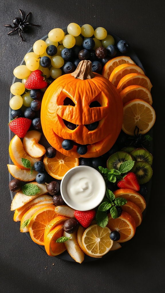 healthy halloween fruit platter