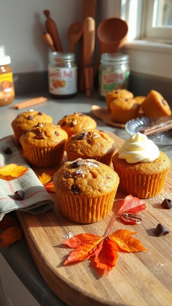healthy low sugar pumpkin muffins
