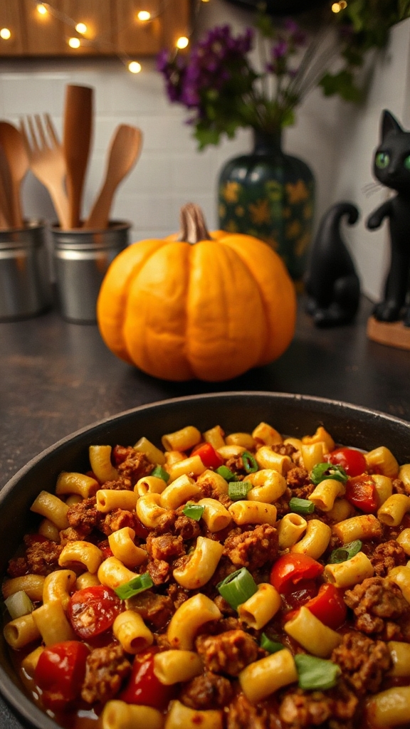 hearty chili mac skillet