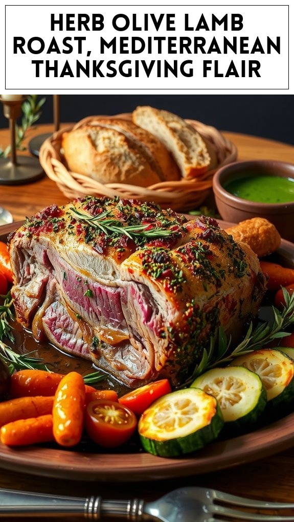 Herb‑Olive Lamb Roast, Mediterranean Thanksgiving Flair