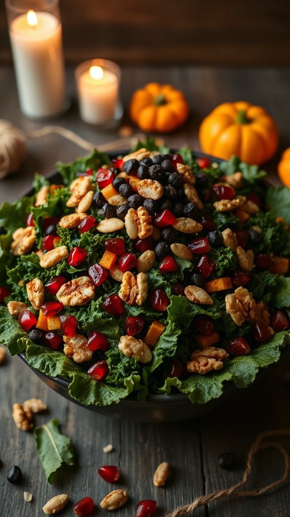kale pomegranate walnuts salad kale pomegranate walnuts salad