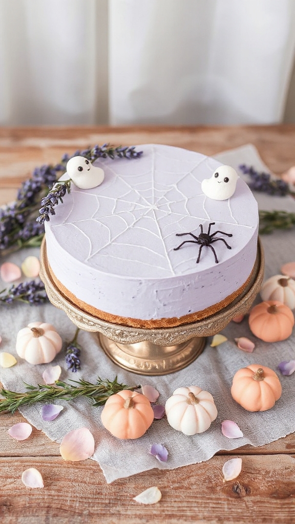 lavender spiderweb cheesecake recipe