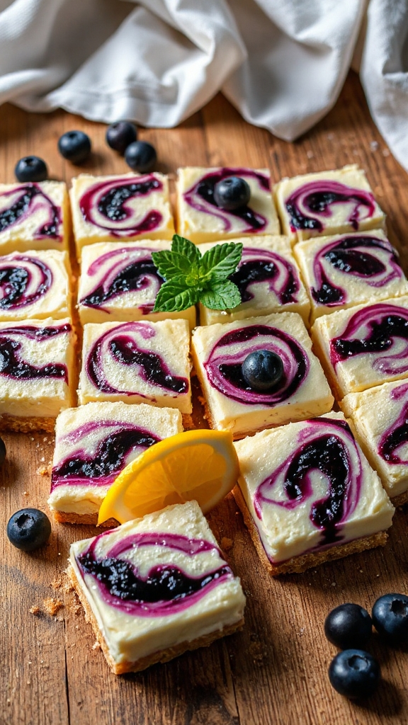 lemon blueberry cheesecake bites