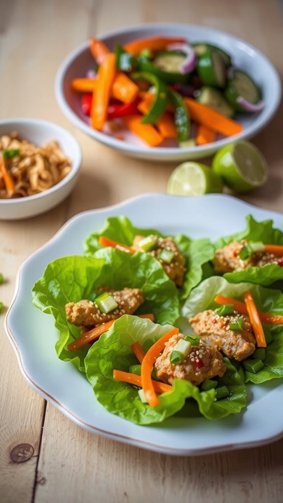 lettuce wrapped turkey cups pair