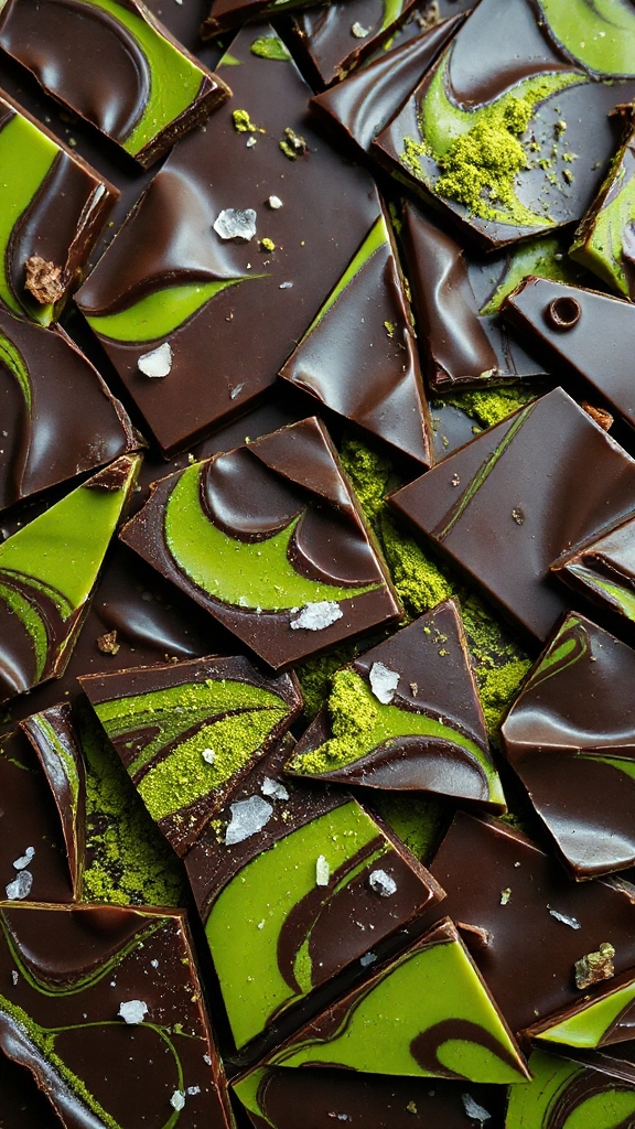 matcha chocolate bark delight