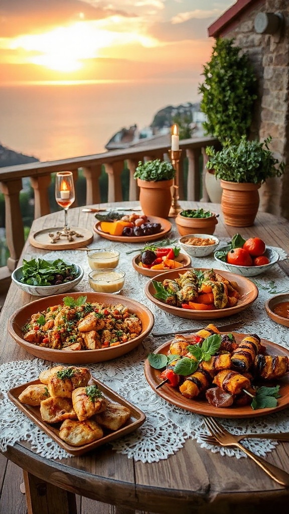 mediterranean chicken and salad