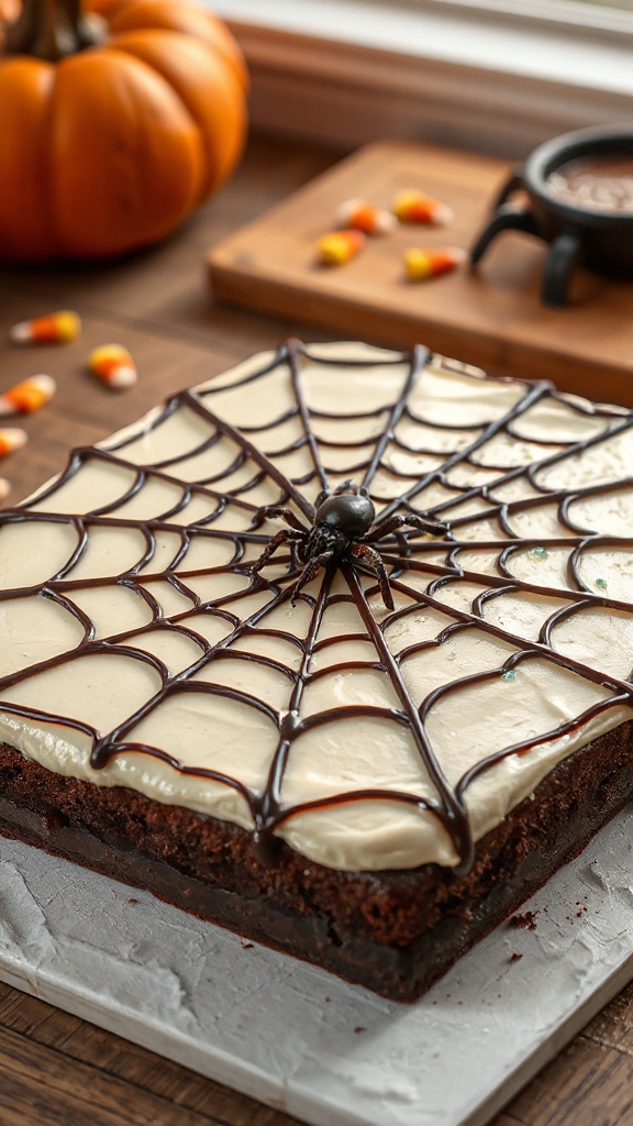 melting chocolate spider web