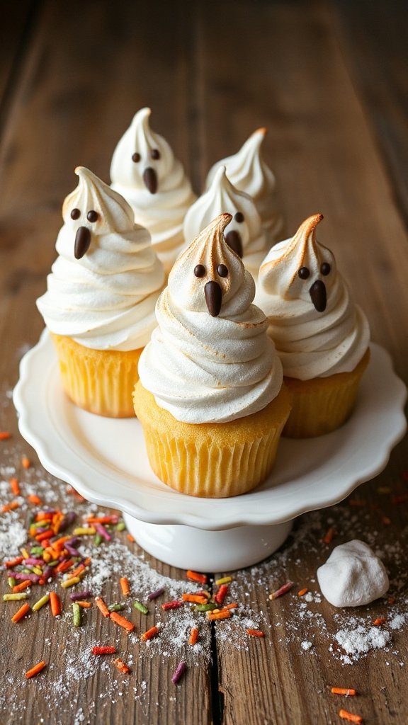 meringue topped halloween cupcakes meringue topped halloween cupcakes