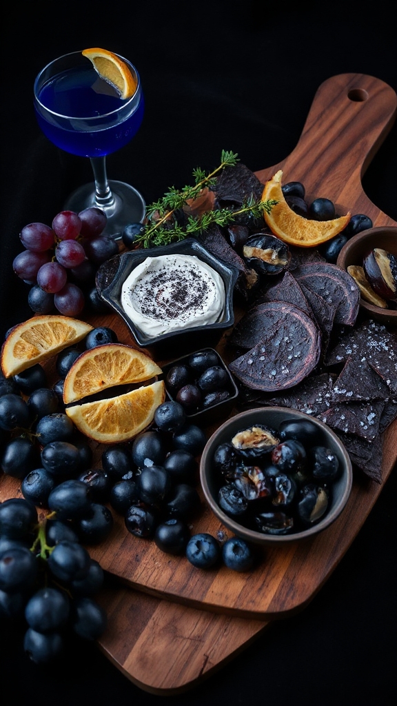 midnight blue chocolate bites