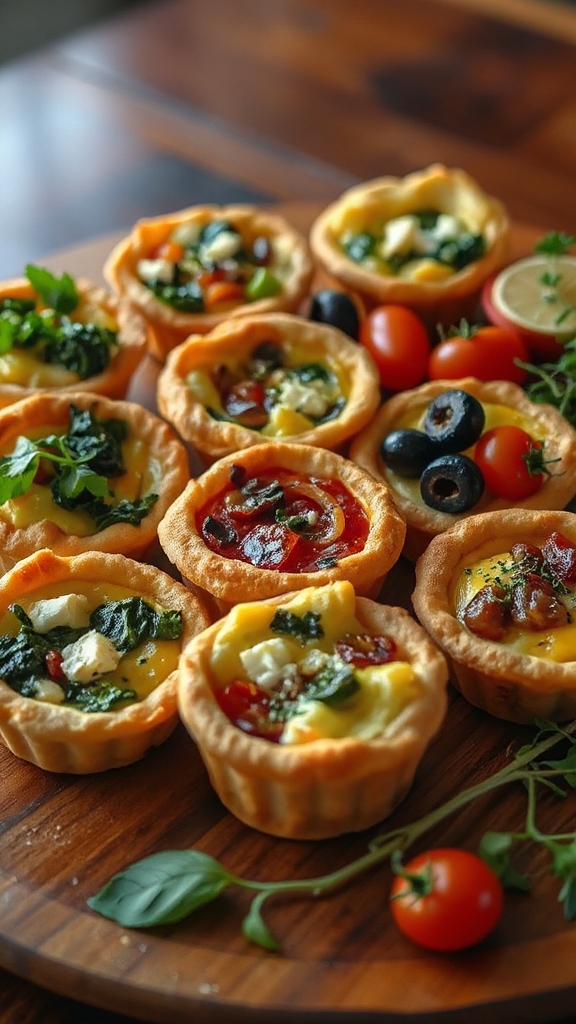 mini quiches with custom fillings