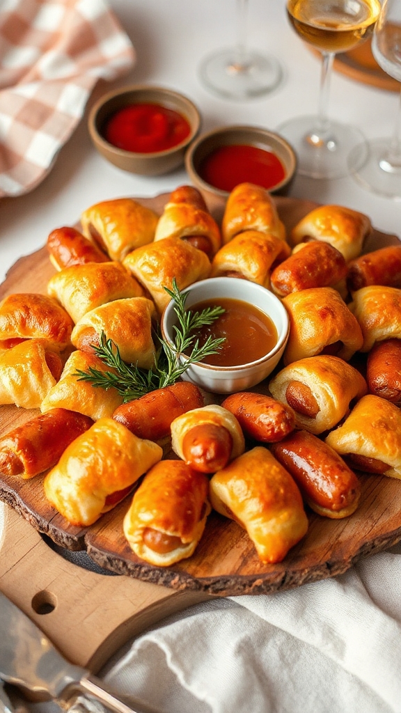 mini sausages in dough