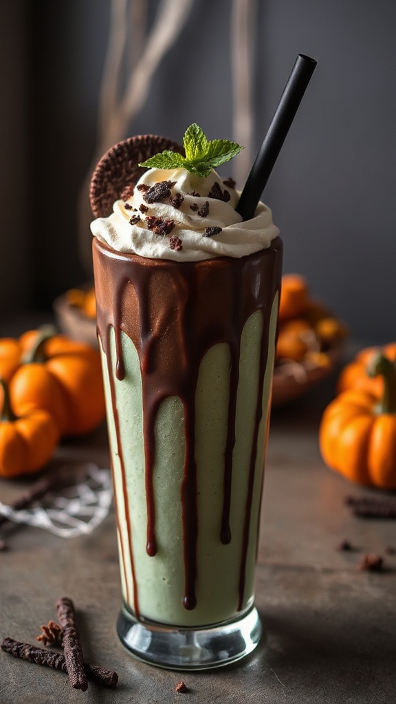 minty chocolate shake delight