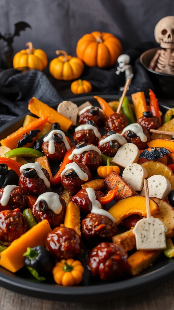 monster meatballs for halloween