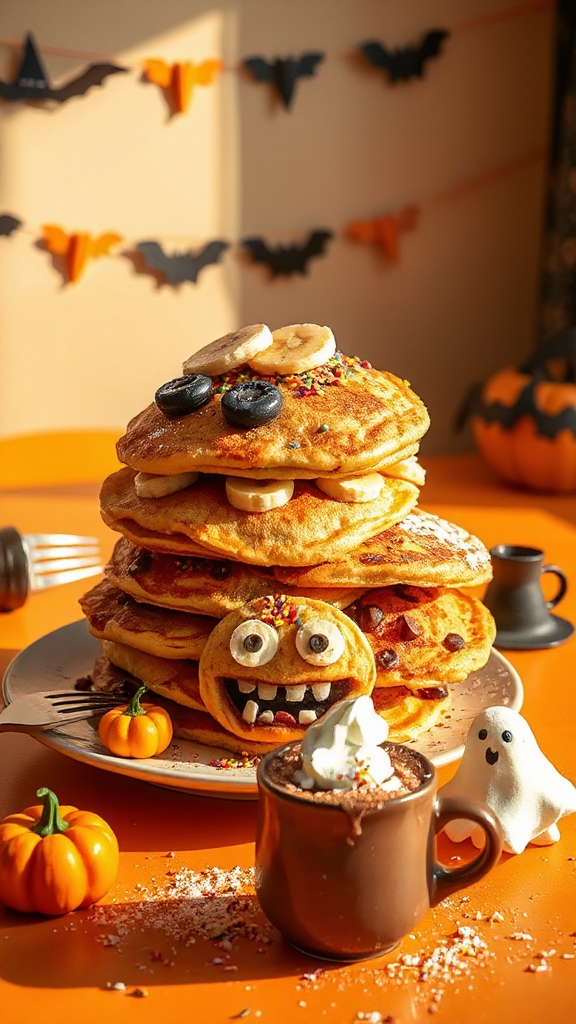 monster pancakes for halloween