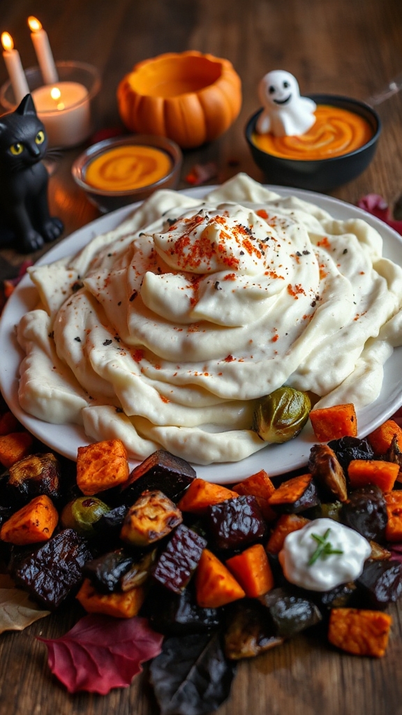 monster themed mashed potatoes
