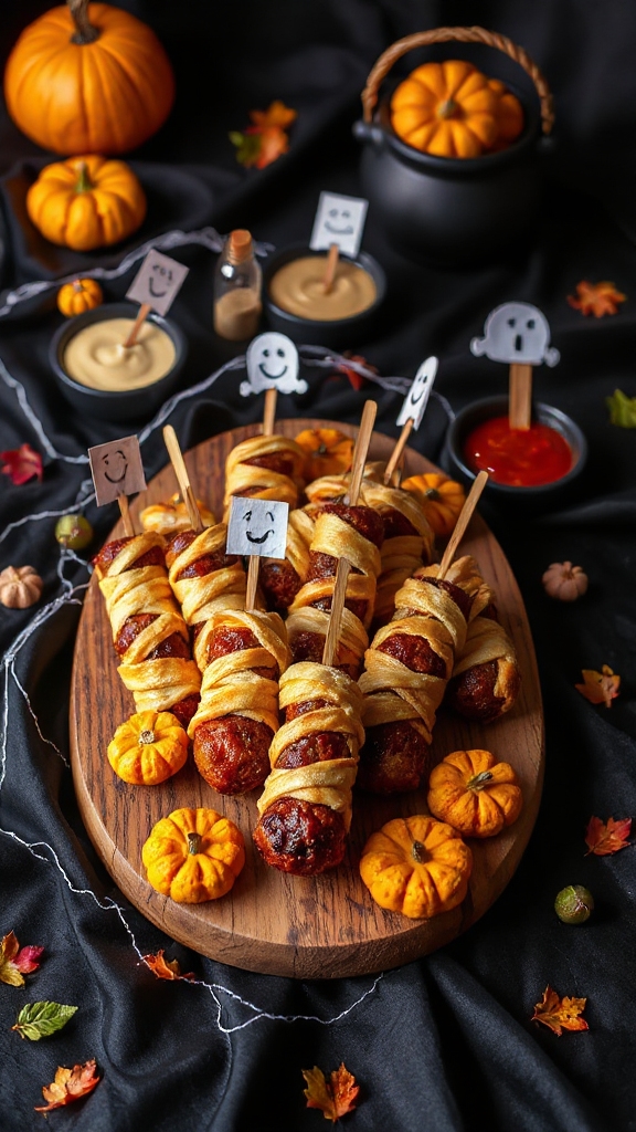 mummy meatball skewers recipe