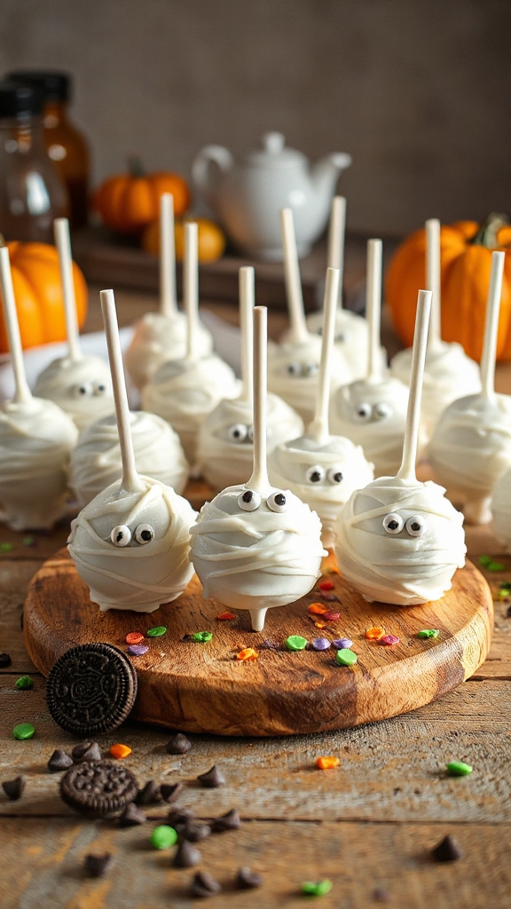 mummy oreo cake pops