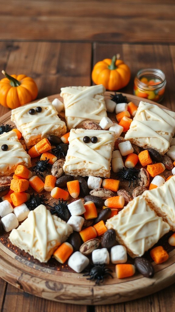 mummy themed rice krispie treats mummy themed rice krispie treats
