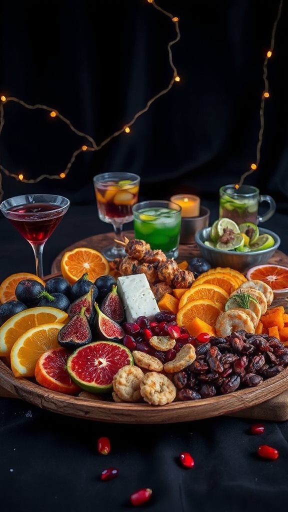 mysterious halloween mocktail board