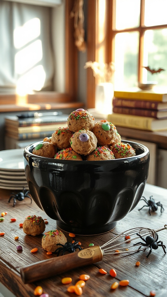 no bake halloween cookie truffles