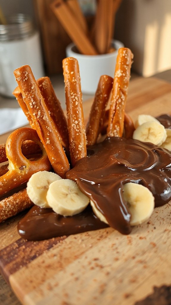 nutella banana pretzel delight nutella banana pretzel delight