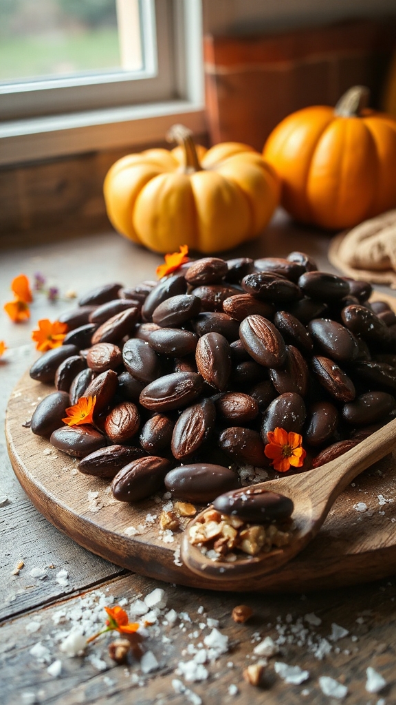 nutritious chocolate covered almonds