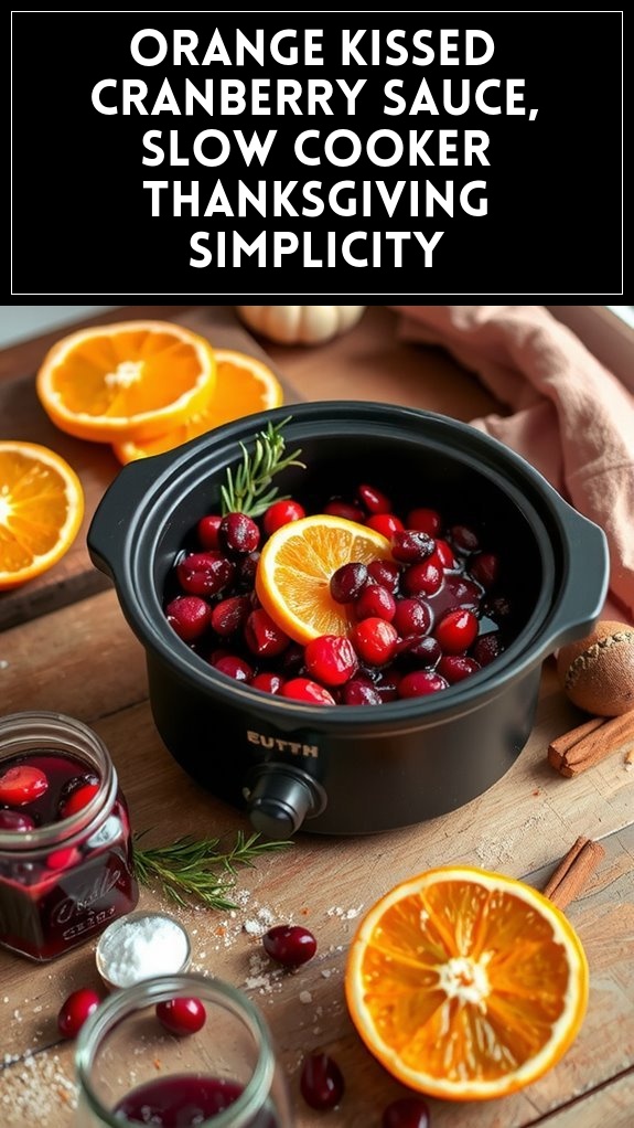 Orange‑Kissed Cranberry Sauce, Slow Cooker Thanksgiving Simplicity
