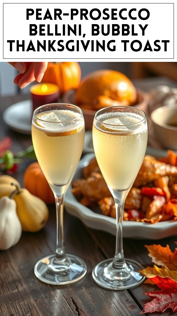 Pear-Prosecco Bellini, Bubbly Thanksgiving Toast