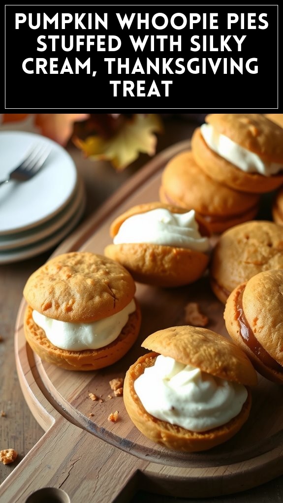 Pumpkin Whoopie Pies Stuffed With Silky Cream, Thanksgiving Treat