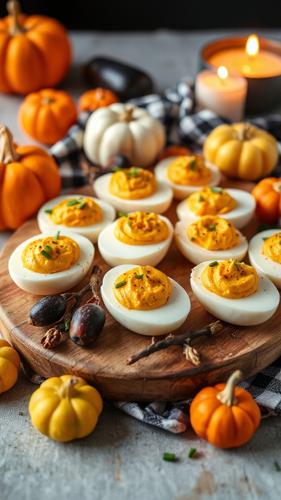 pumpkin flavored deviled eggs