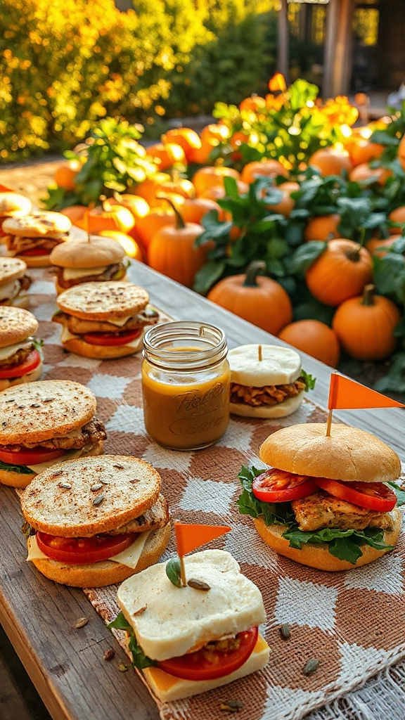 pumpkin pesto chicken sandwiches