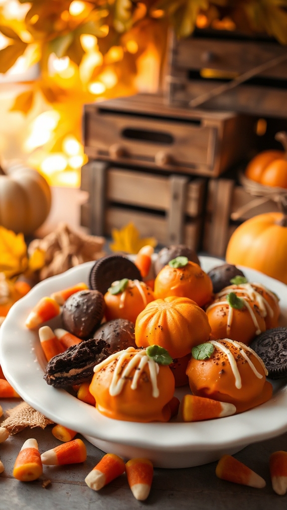 pumpkin spice chocolate truffles