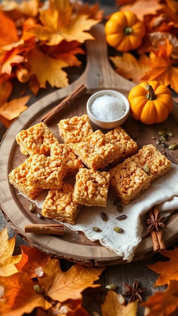 pumpkin spice crispy treats pumpkin spice crispy treats