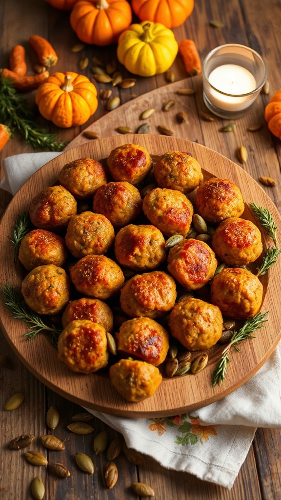 pumpkin spice turkey meatballs