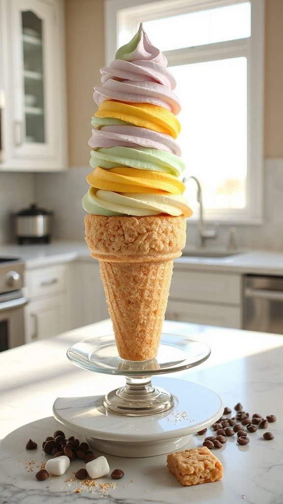 rice krispies treats cones rice krispies treats cones