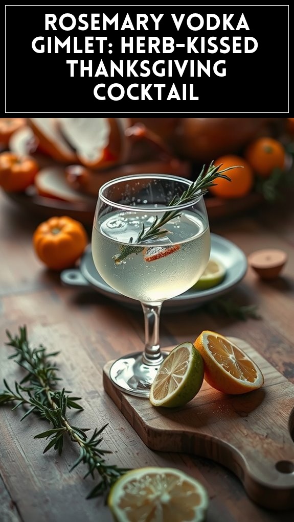 Rosemary Vodka Gimlet: Herb-Kissed Thanksgiving Cocktail
