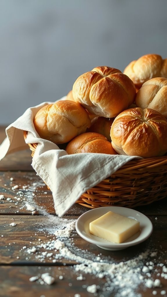 rustic basket with butter rustic basket with butter