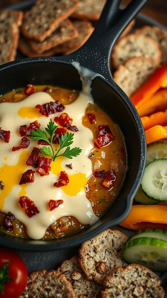 rustic skillet dip presentation rustic skillet dip presentation
