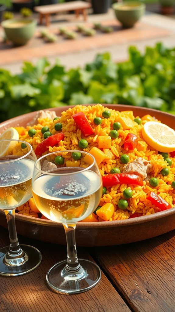 saffron rice turkey paella pairings