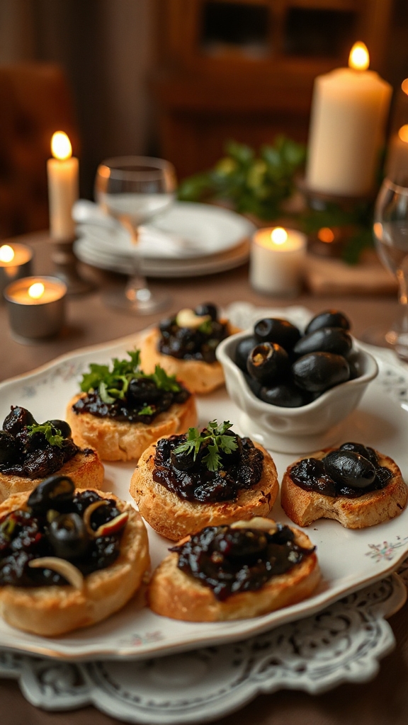 savory black olive spread