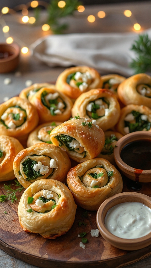 savory cheese filled pastry scrolls