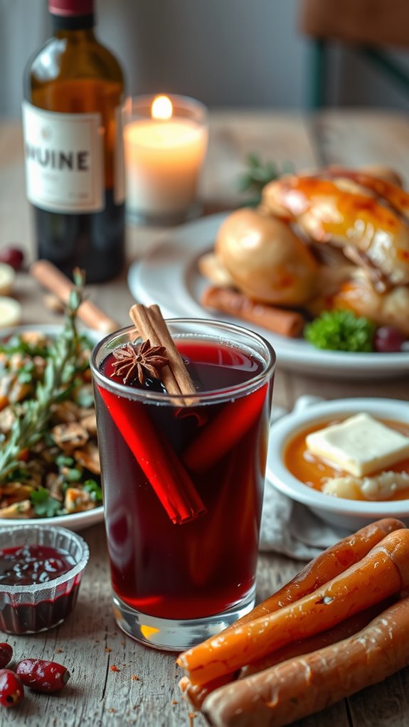 savory dishes complement mulled wine