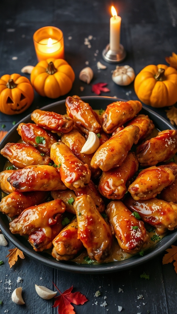 savory garlic parmesan wings