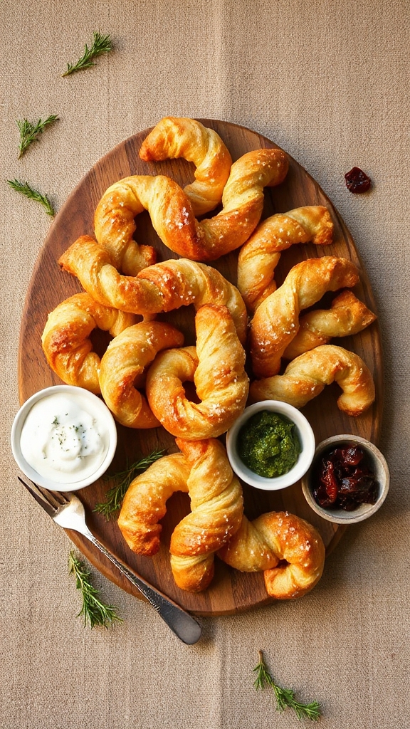 savory pastry appetizer twists