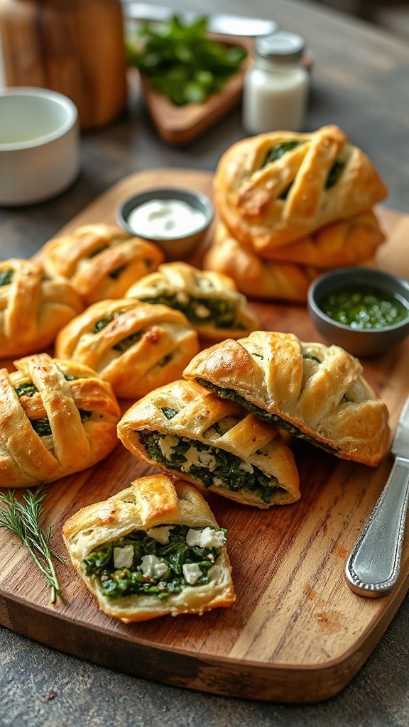 savory spinach and feta puffs savory spinach and feta puffs