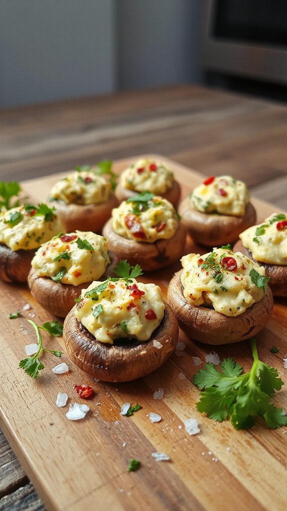 savory stuffed mushroom appetizer