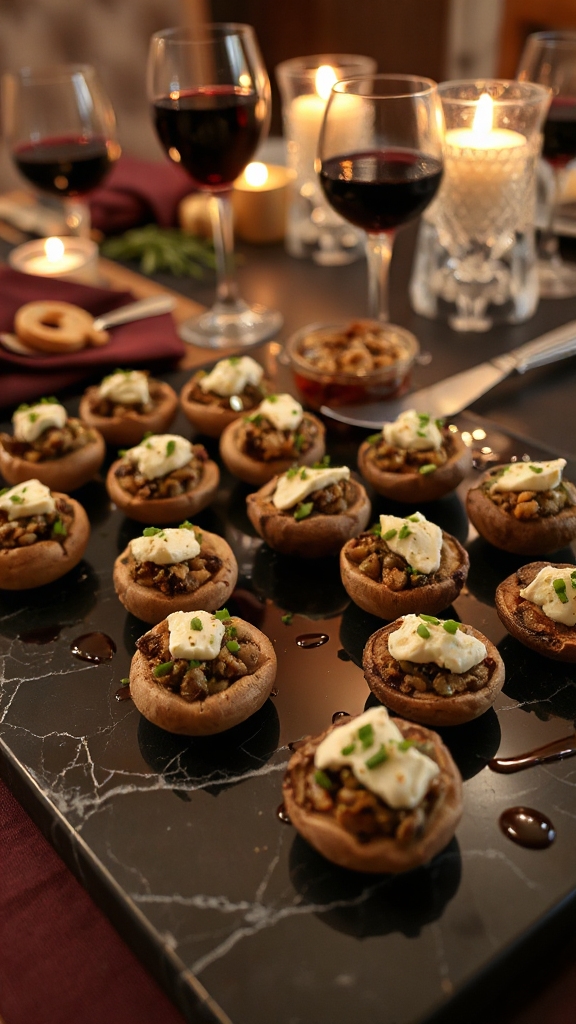savory stuffed mushroom appetizer