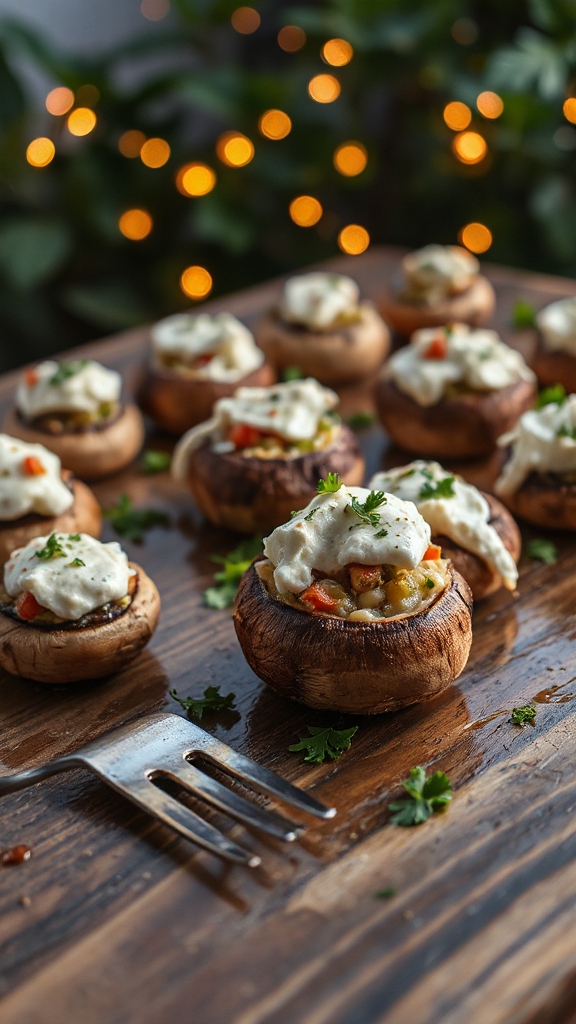 savory stuffed mushroom appetizer