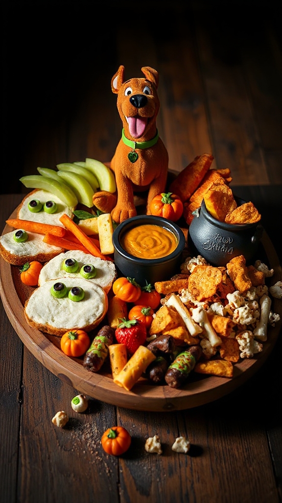 scooby doo themed snack platter